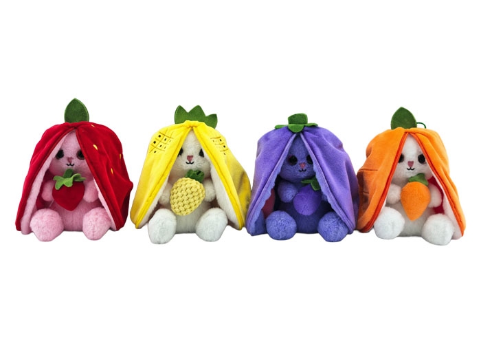 (Mis 8) CONIGLIETTI CON LA FRUTTA Peluche 60cm 4ass…x